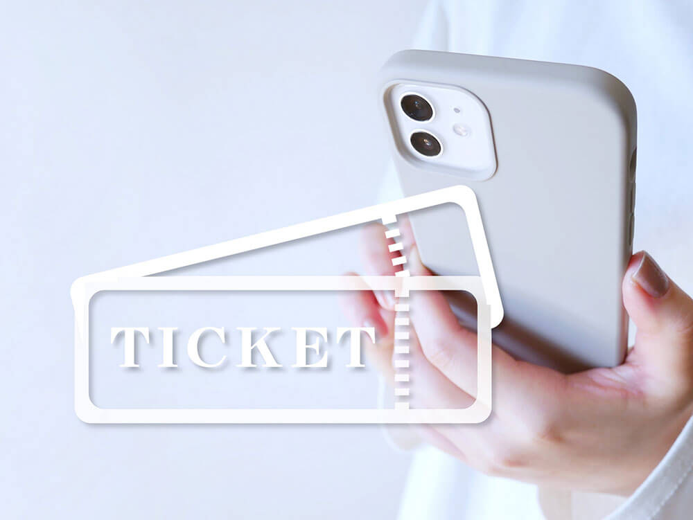 入場時にチケットをアプリで