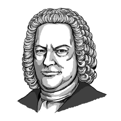 ヨハン・ゼバスティアン・バッハ（Johann Sebastian Bach）のイラスト